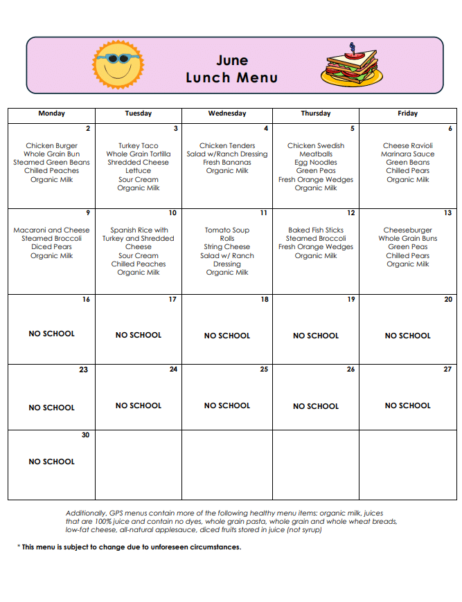 Lunch Menu