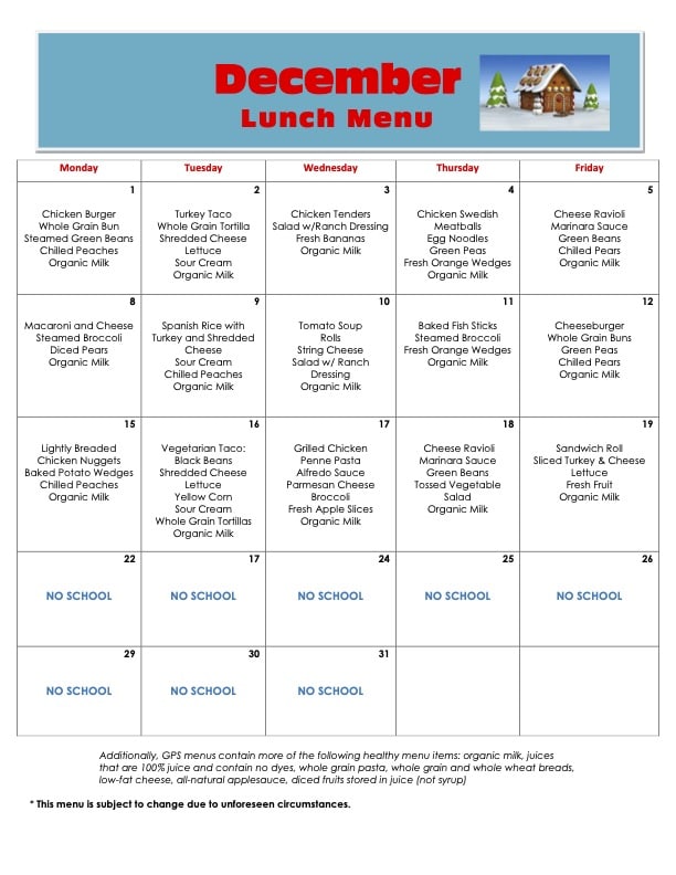 Lunch Menu