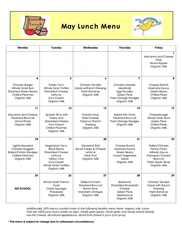 Lunch Menu